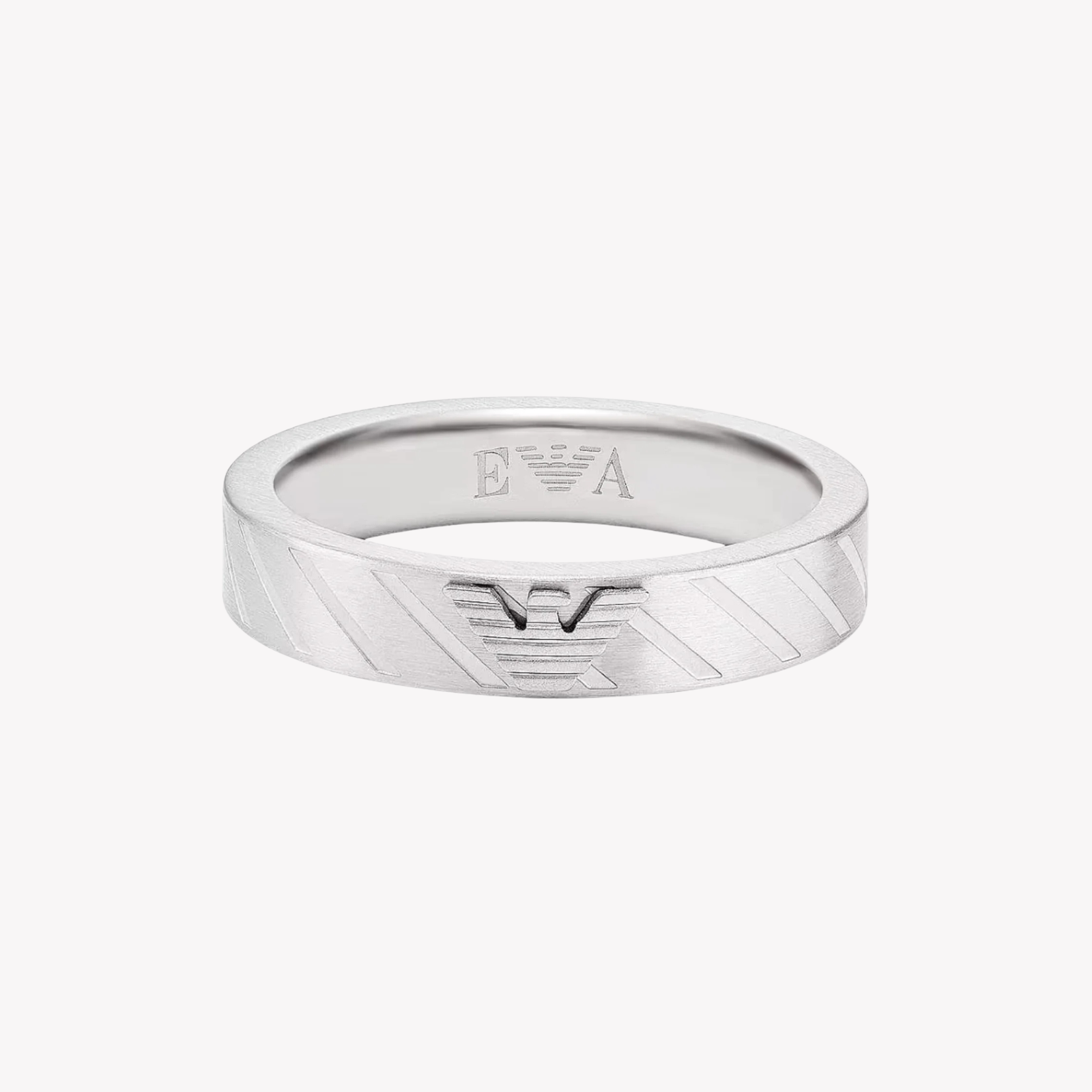 Emporio Armani Men's Silver Ring, Eagle Logo Detail | EGS2924040515