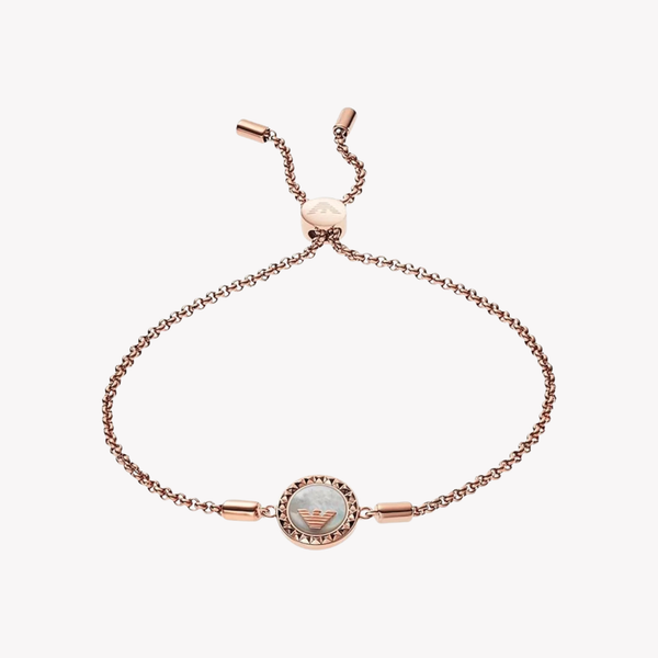 Emporio Armani Women's Rose Gold Bracelet, Mother of Pearl & Crystal | EGS2308221