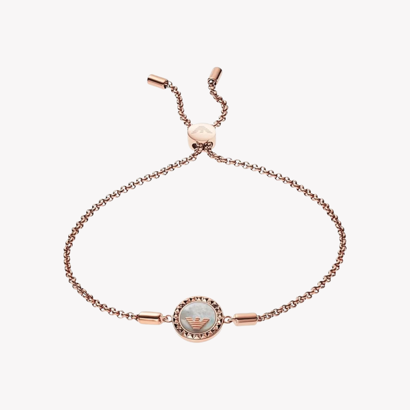Emporio Armani Women's Rose Gold Bracelet, Mother of Pearl & Crystal | EGS2308221