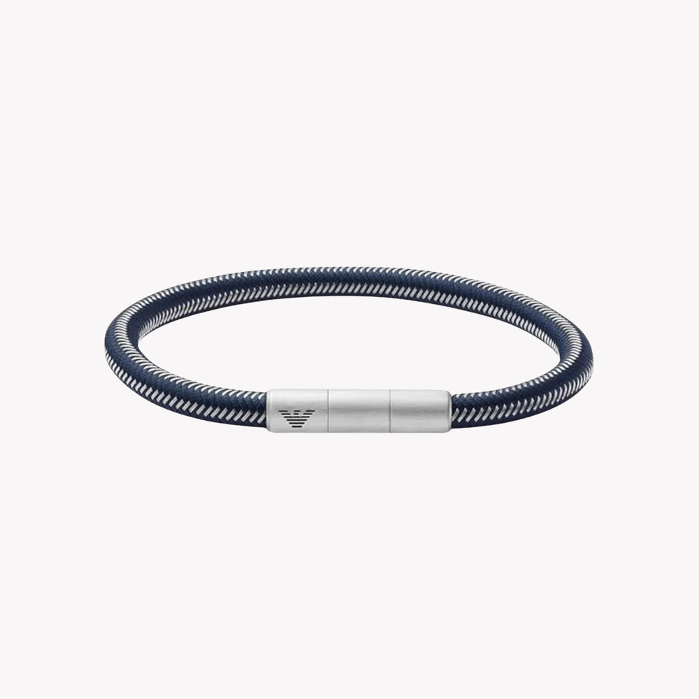 Emporio Armani Men's Blue Bracelet, Stainless Steel ID Plate | EGS2990040