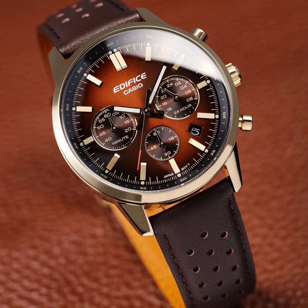 Casio Edifice EFR-575CL-5AEF Chronograph Watch with Brown Dial