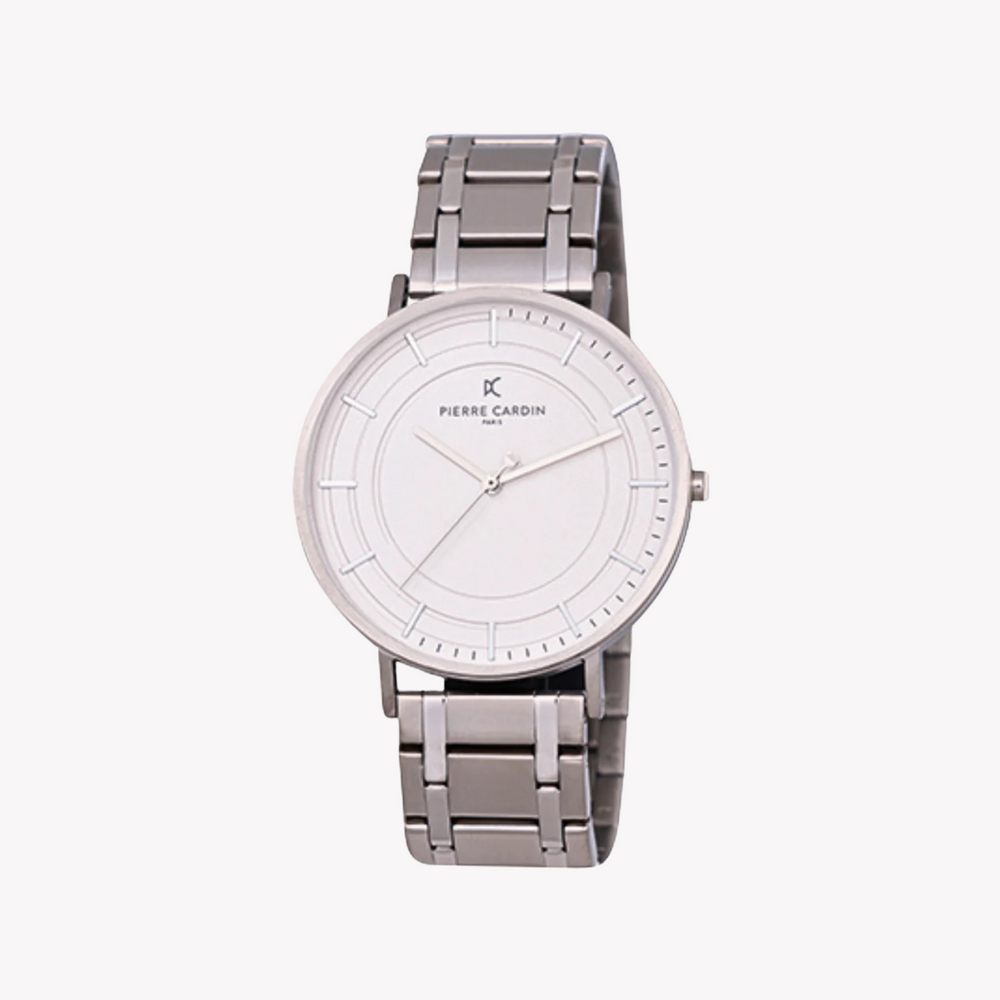 Pierre Cardin Men's Silver Metal Watch, White Dial | Cbn.3038 by i-watch