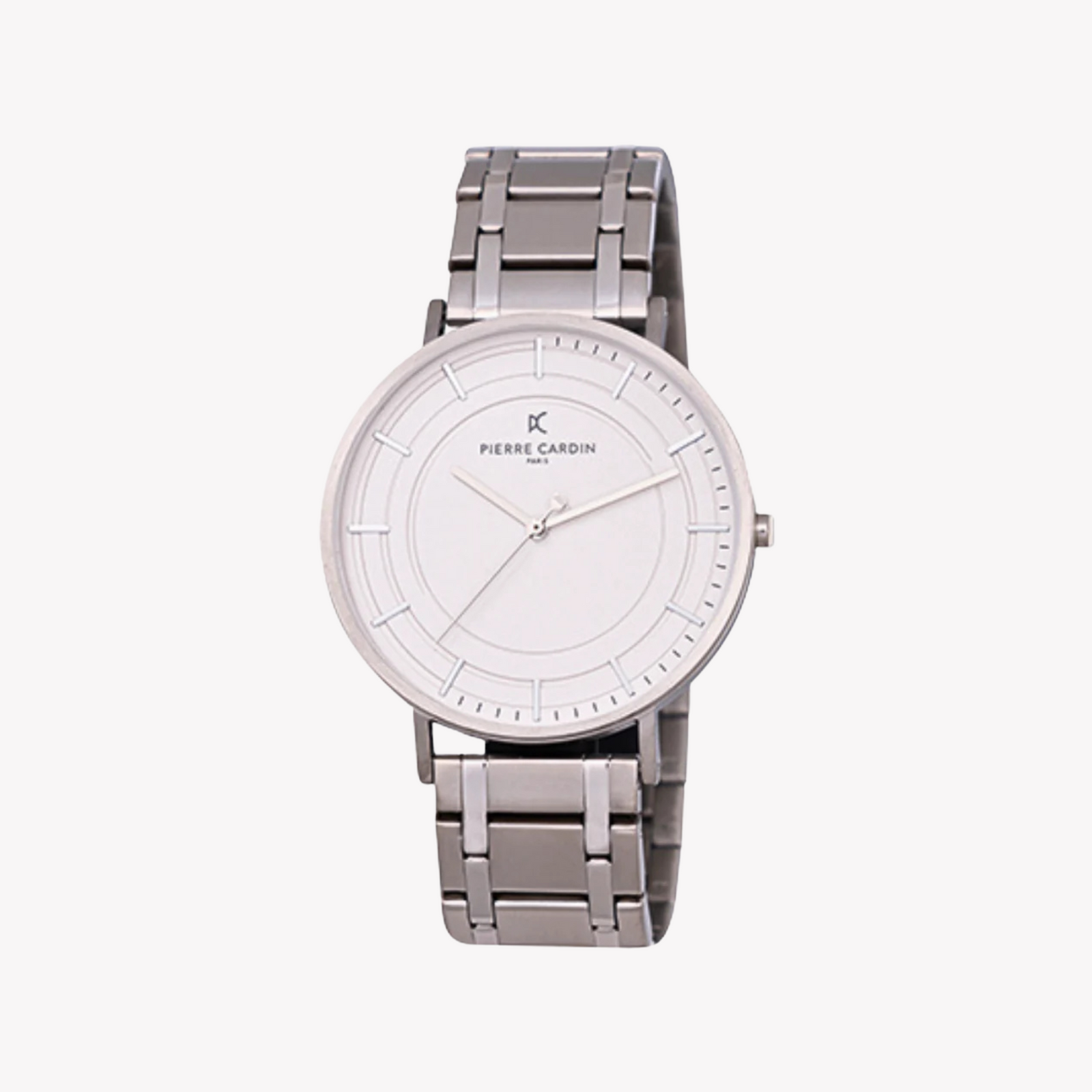 Pierre Cardin Men's Silver Metal Watch, White Dial | Cbn.3038 by i-watch