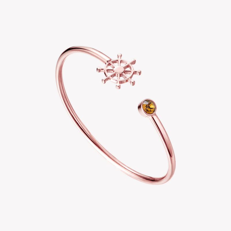 Zink Women's Rose Gold Stainless Steel Bracelet | Zfbg004rgpn