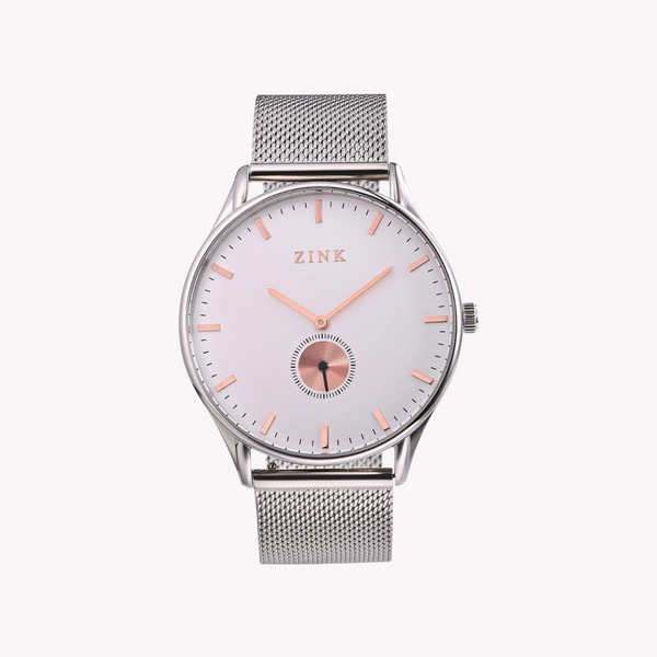 Zink Men's Stainless Steel Silver & Rose Gold Watch | Zk130g5ms-16r