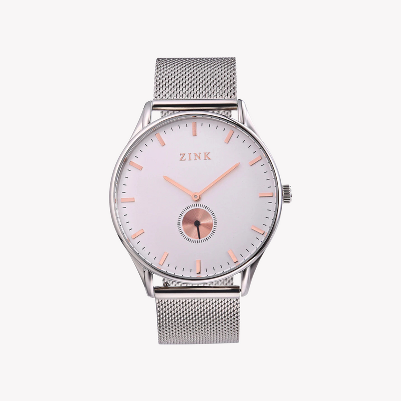 Zink Men's Stainless Steel Silver & Rose Gold Watch | Zk130g5ms-16r by i-watch