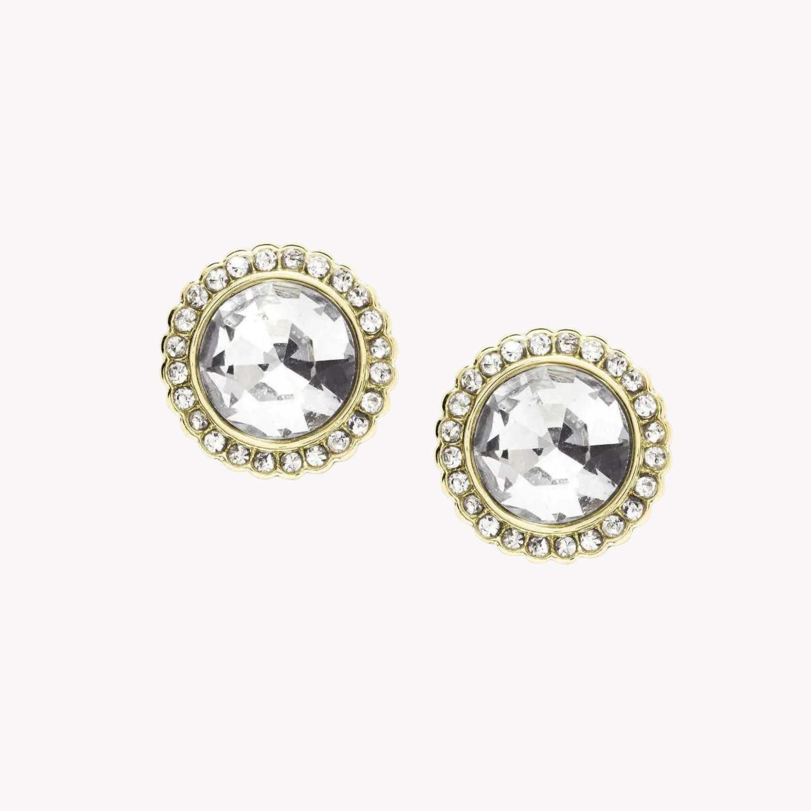 Fossil Women's Gold-Tone Earrings, Crystal Accents | JA7019710