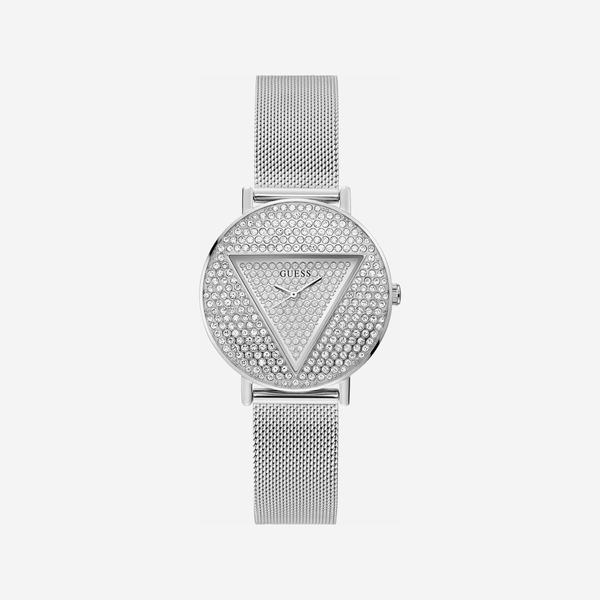 Guess Women's Silver Stainless Steel Watch, Silver Dial | Gw0477l1 by i-watch