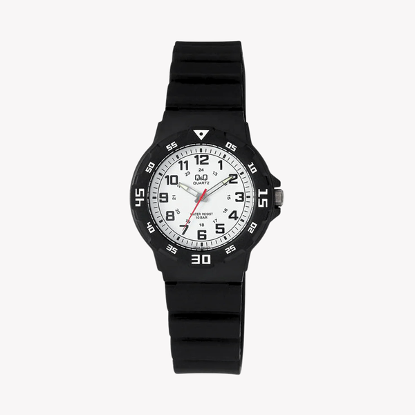 Q&Q Women's Black Women's Watch, White Dial | VR19J003Y