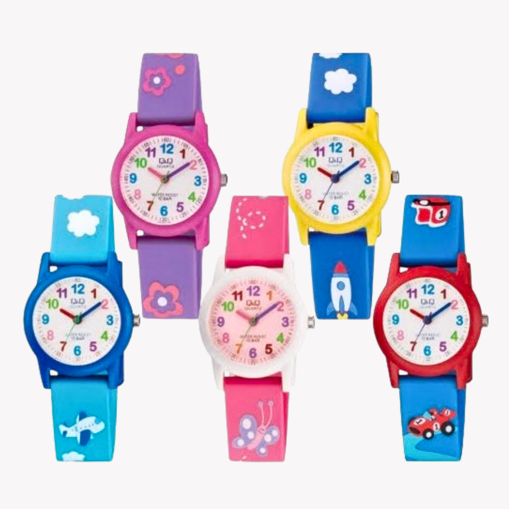 Q&Q Unisex Multicolor Watch, White Dial | VR99_PACK