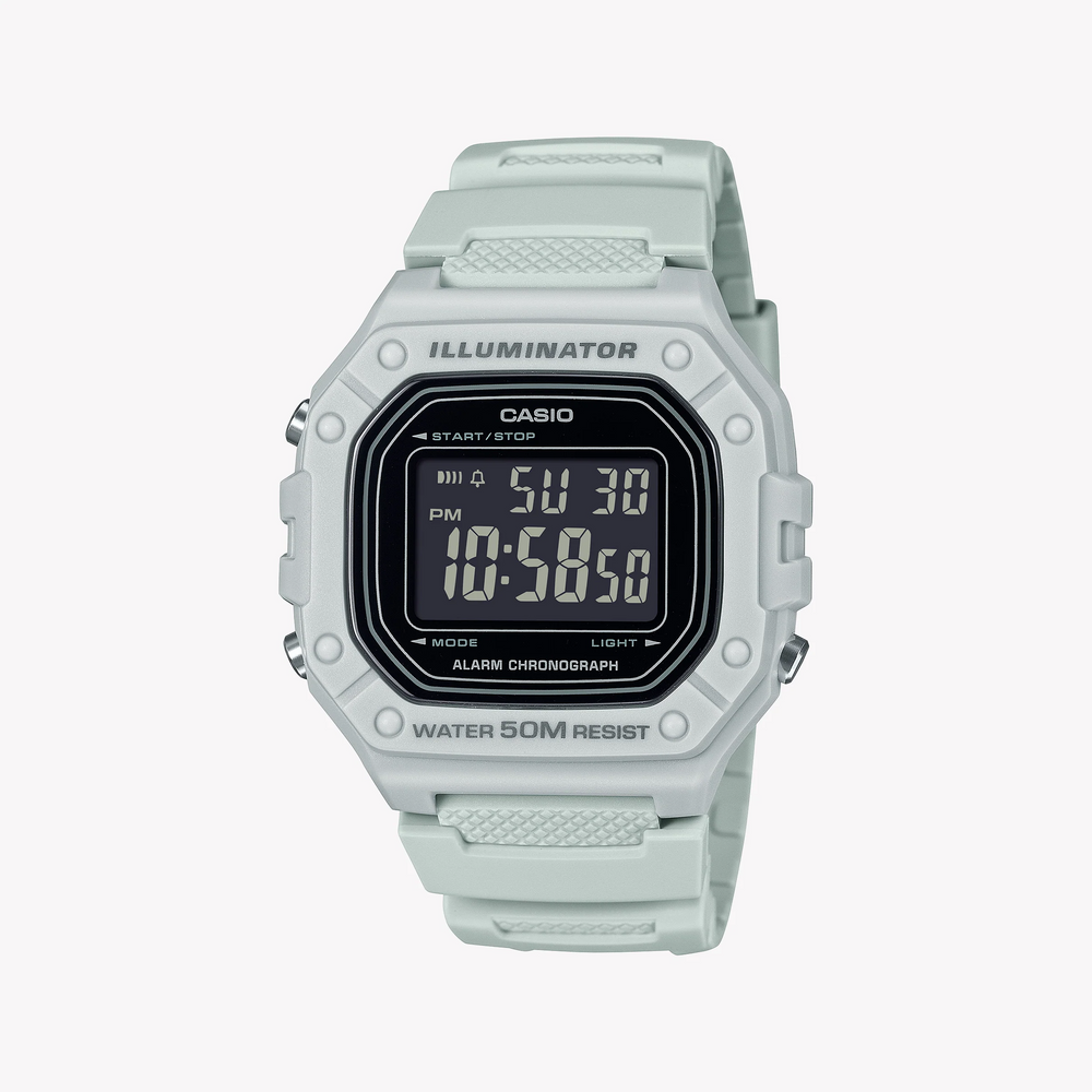 Casio Unisex Grey Resin Digital Watch | W-218h-8bvef by i-watch