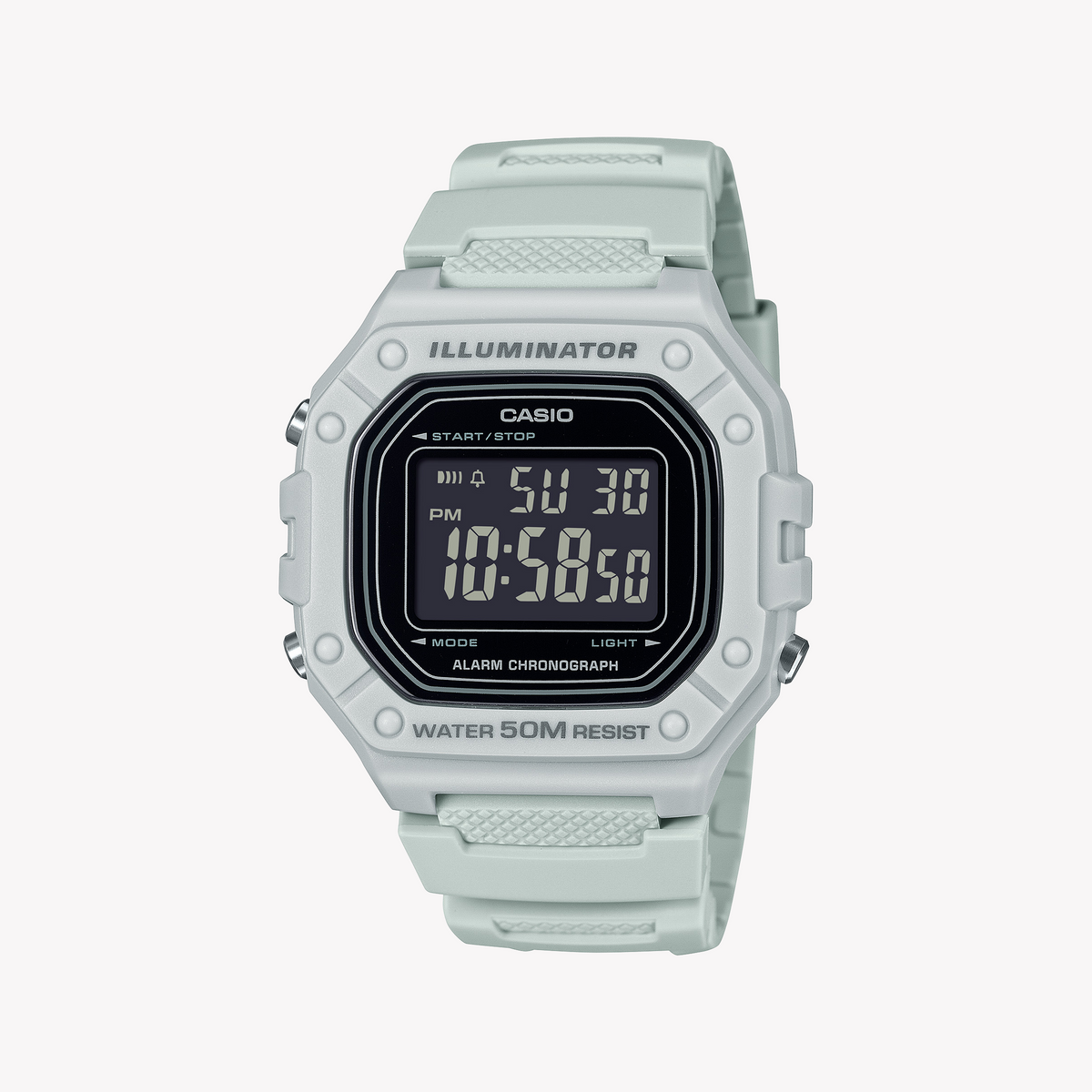 Casio Unisex Grey Resin Digital Watch | W-218h-8bvef
