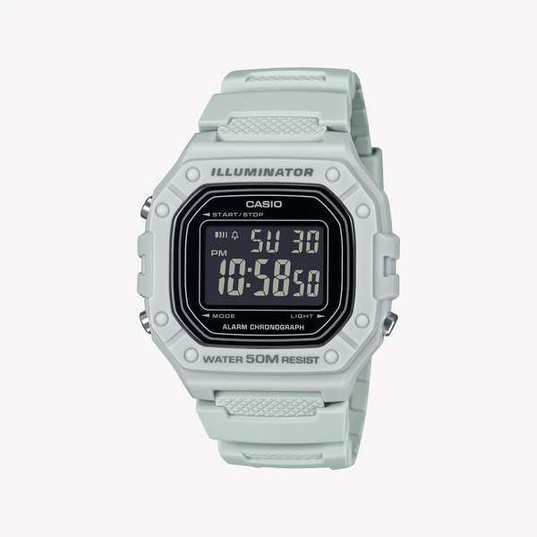 Casio Unisex Grey Resin Digital Watch | W-218h-8bvef