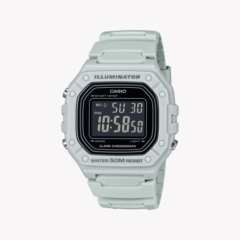 Casio Unisex Grey Resin Digital Watch | W-218h-8bvef by i-watch
