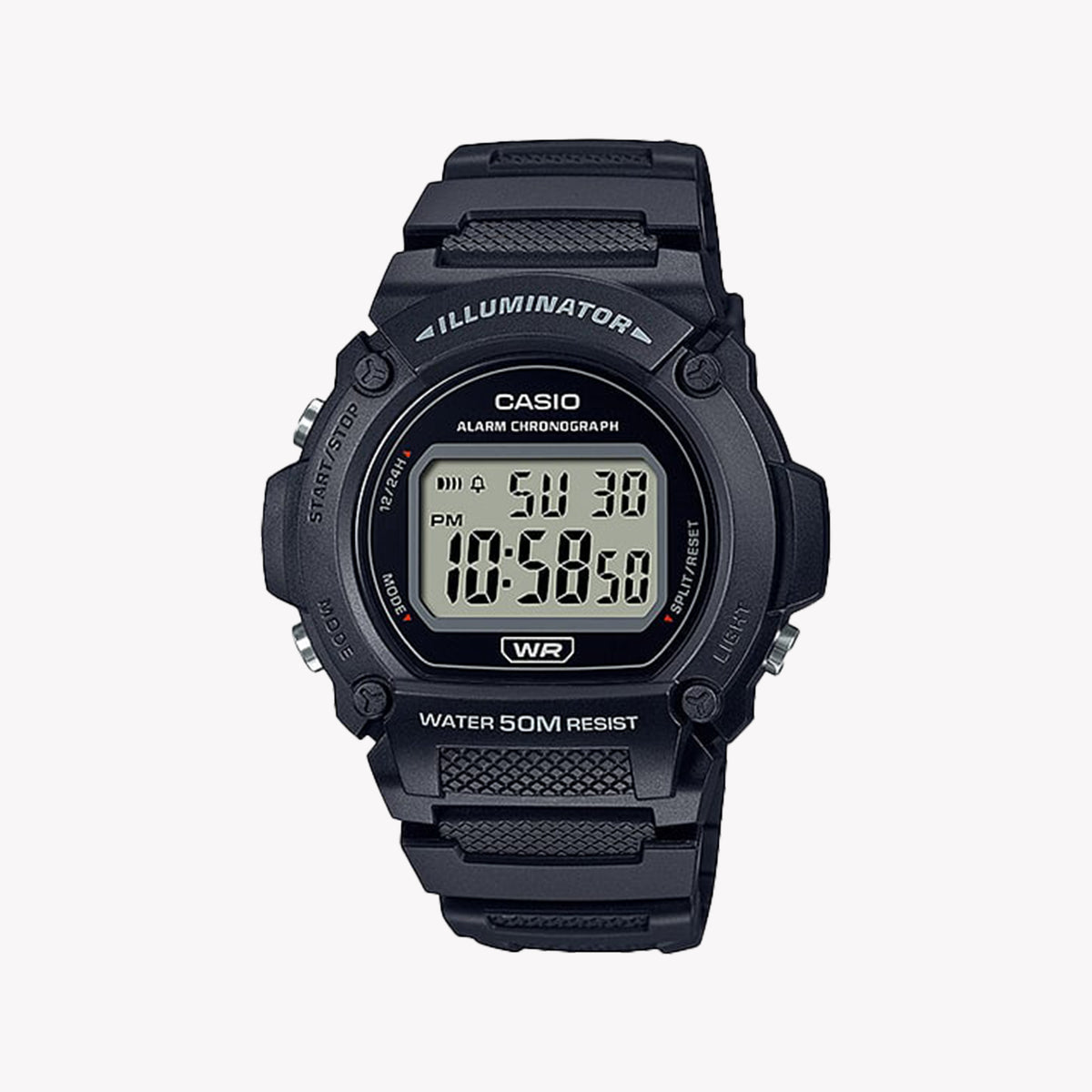 Casio Men's Black Resin Watch, Digital | W-219h-1acvf