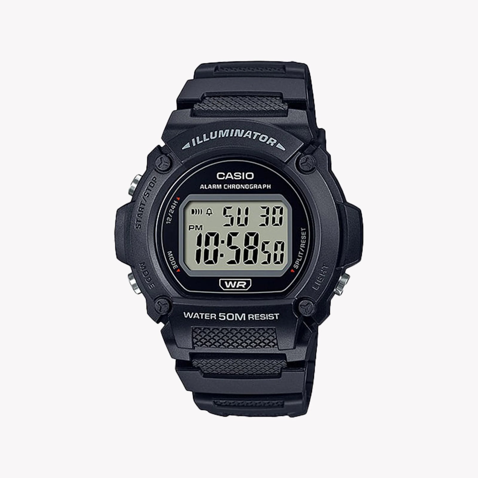 Casio Men's Black Resin Watch, Digital | W-219h-1acvf by i-watch