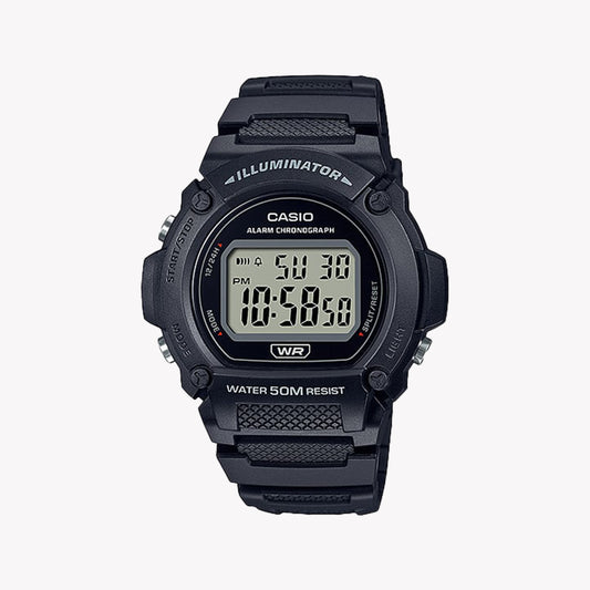 Casio Men's Black Resin Watch, Digital | W-219h-1acvf