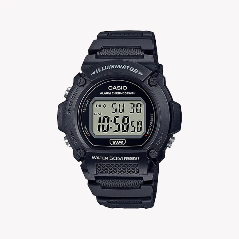 Casio Men's Black Resin Watch, Digital | W-219h-1acvf by i-watch