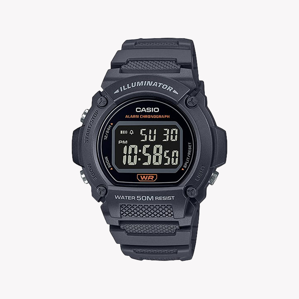 Casio Men's Black Resin Watch | W-219h-8bvcf | Stylish & Durable