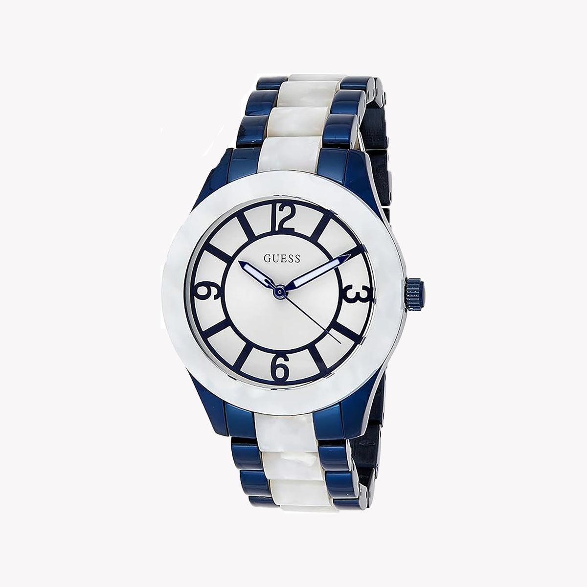 GUESS Women's Stainless Steel Blue & White Watch | W0074L3
