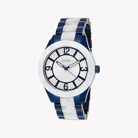GUESS Women's Stainless Steel Blue & White Watch | W0074L3