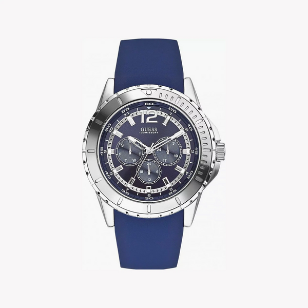 Guess Men's Silver/Blue Quartz Watch | W0485g3 by i-watch