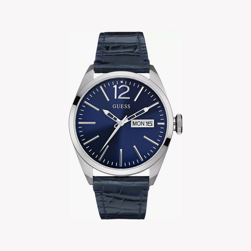 Guess Men's Silver/Blue Watch | W0658g1 by i-watch