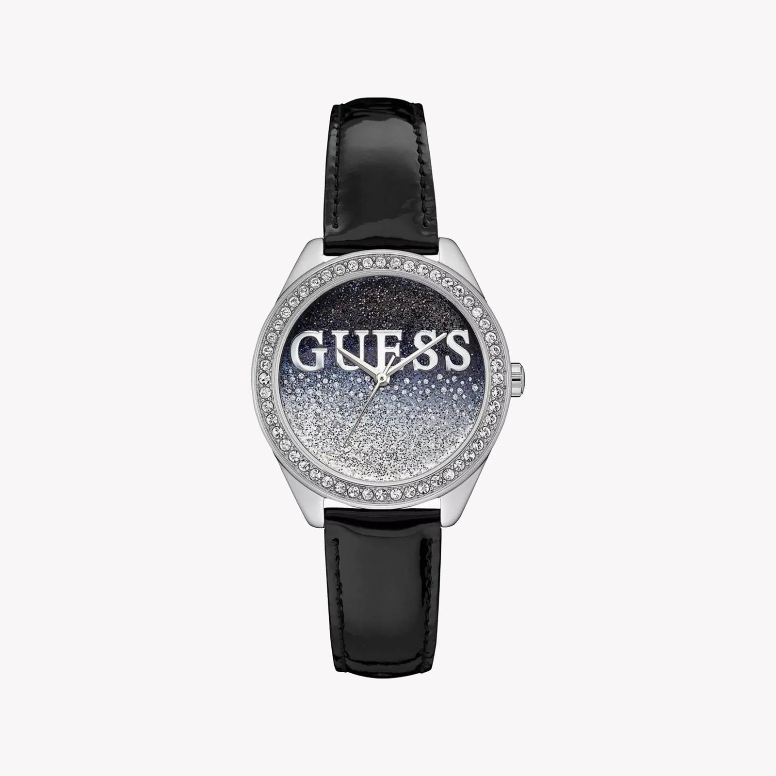 Guess Women's Silver & Multicolor Watch, Black Leather | W0823l2 by i-watch