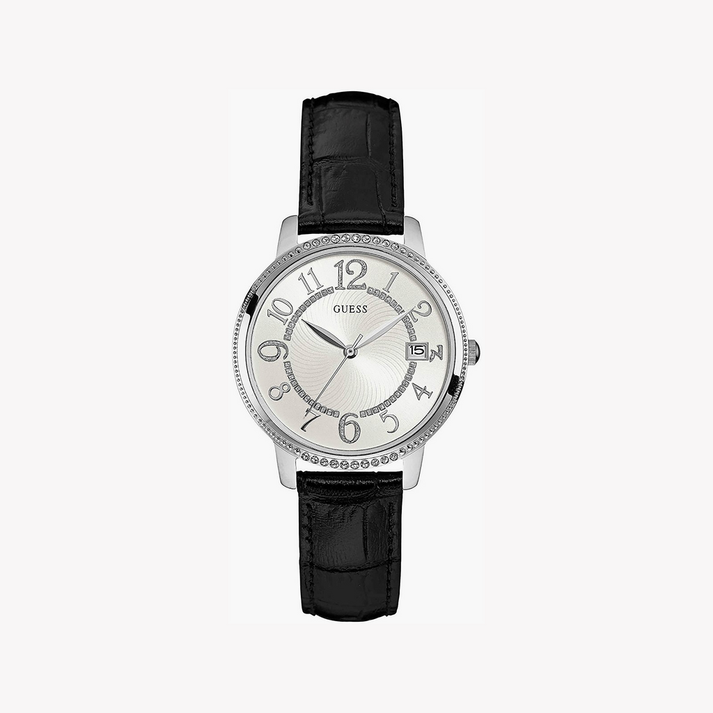 Guess Women's Silver/Black Quartz Watch | W0930l2