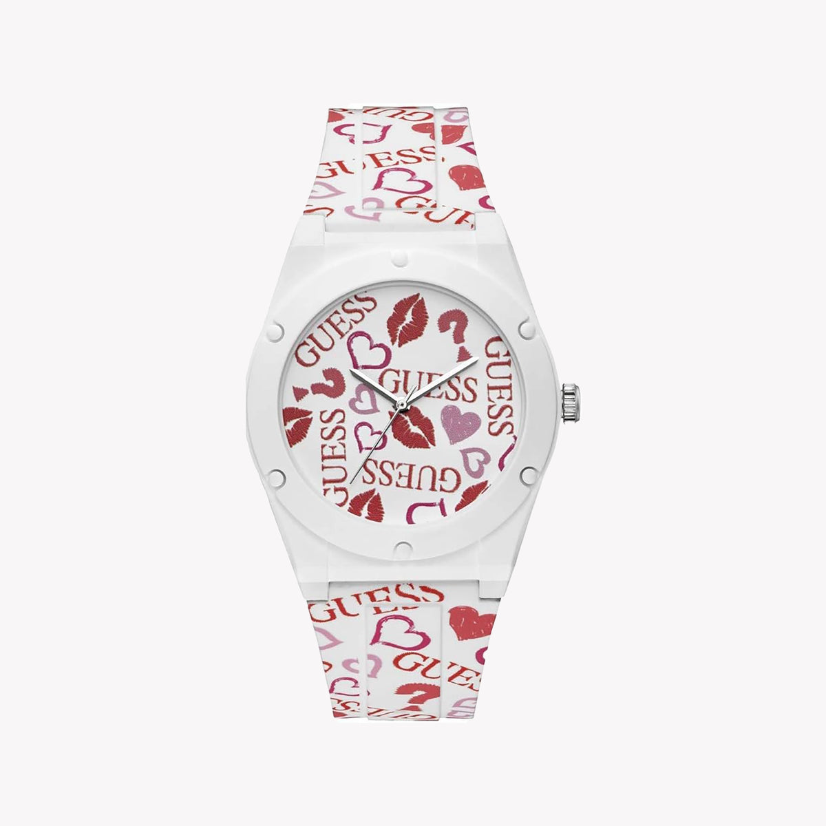 GUESS Women's Synthetic Multicolor Watch, White | W0979L19