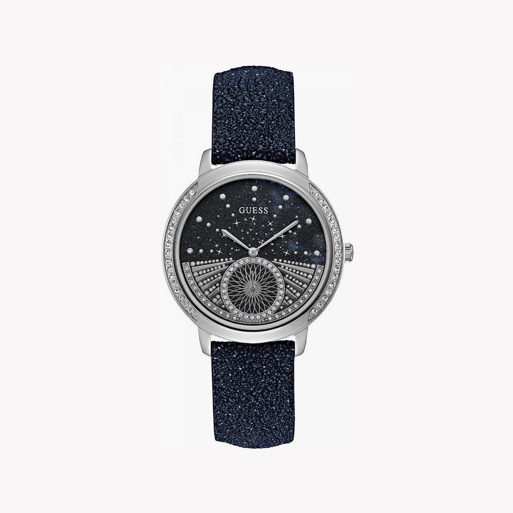 Guess Women's Silver/Blue Watch, Stainless Steel | W1005l1