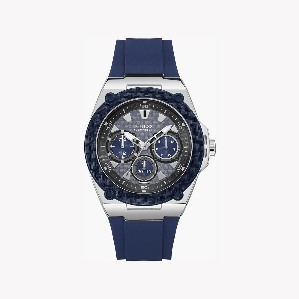 Guess Men's Silver/Blue Quartz Watch | W1049g1 by i-watch