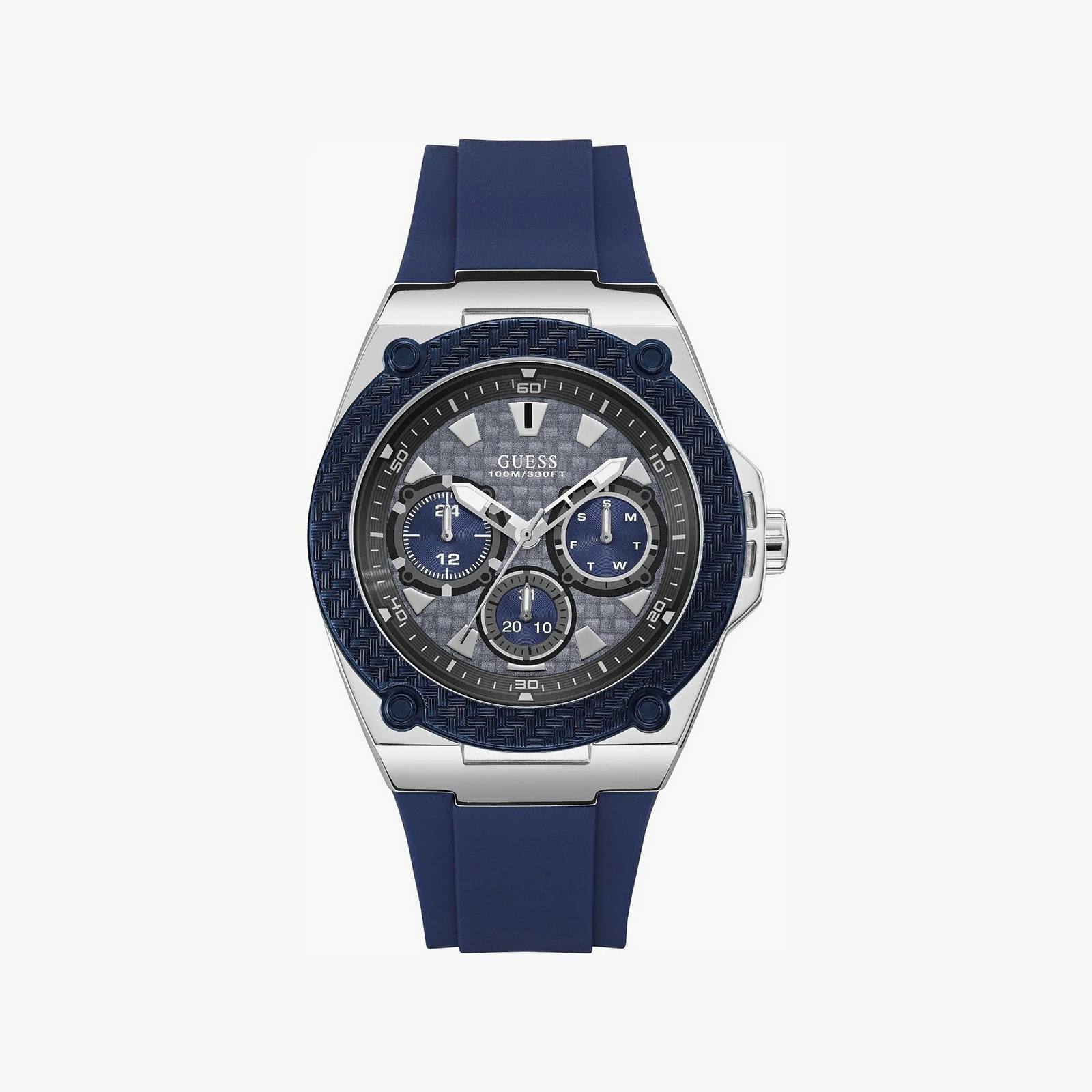 Guess Men's Silver/Blue Quartz Watch | W1049g1 by i-watch