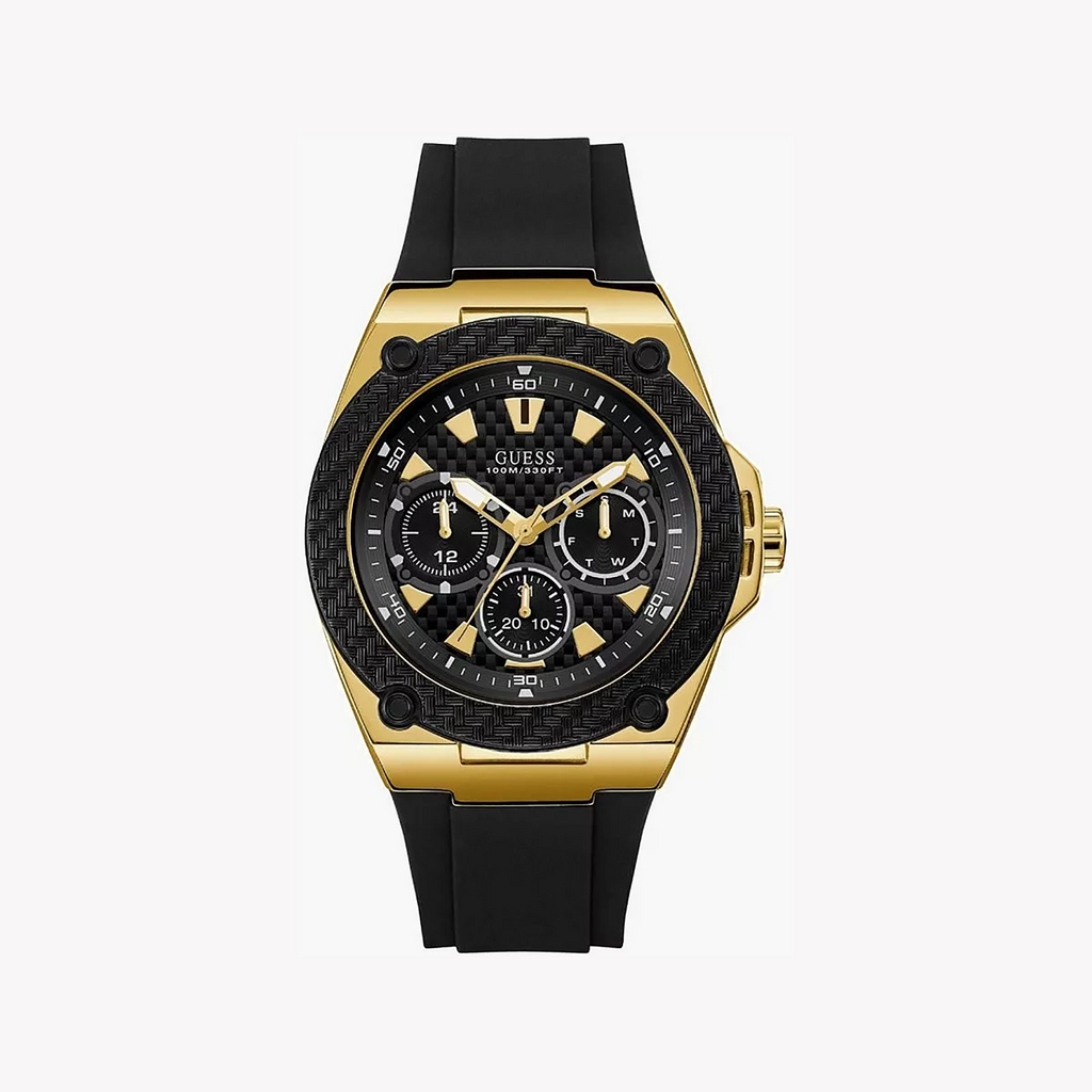 Guess Men's Gold/Black Quartz Watch | W1049g5