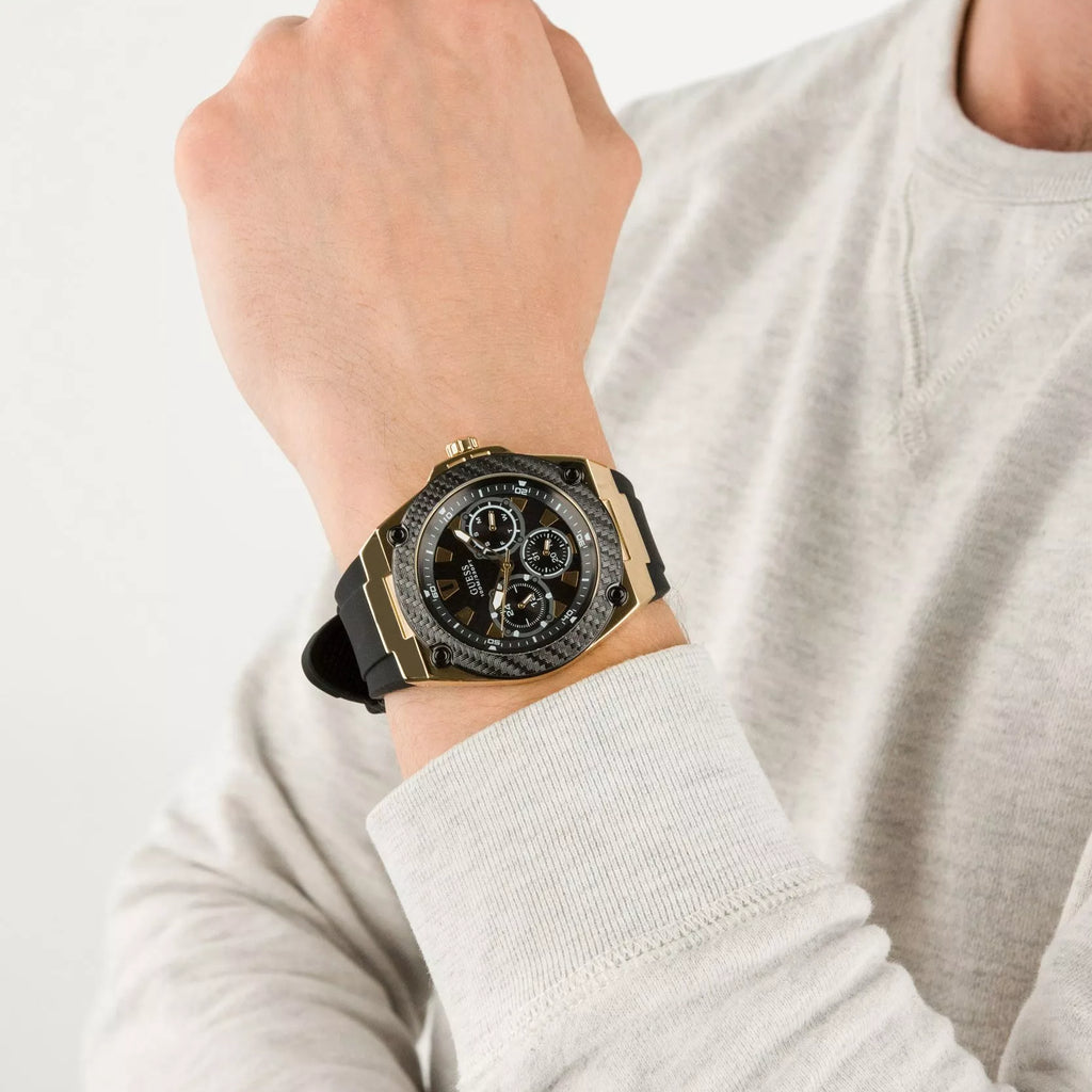 Guess Men's Gold/Black Quartz Watch | W1049g5