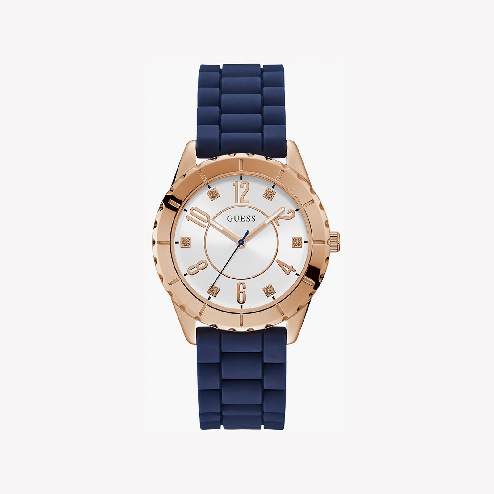 Guess Women's Rose Gold/Blue Quartz Watch | W1095l2 by i-watch