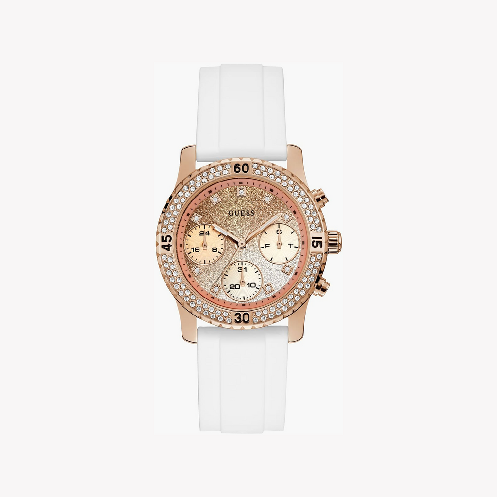 Guess Women's Rose Gold, Silicone Watch | W1098l5