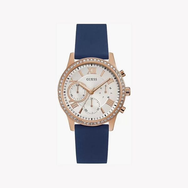 Guess Women's Rose Gold/Blue Quartz Watch | W1135l3 by i-watch
