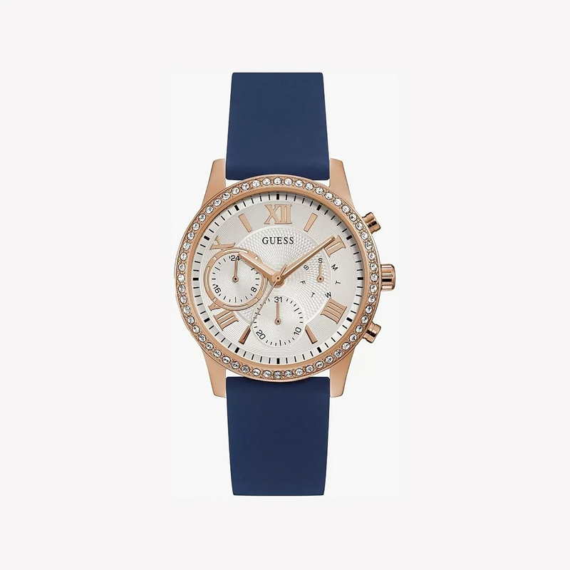 Guess Women's Rose Gold/Blue Quartz Watch | W1135l3 by i-watch
