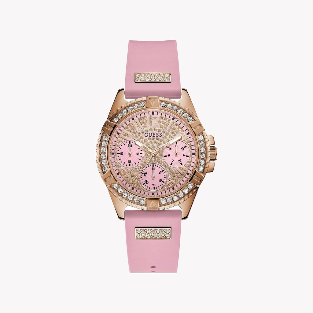 GUESS Women's Pink/Multicolor Stainless Steel Watch | W1160L5