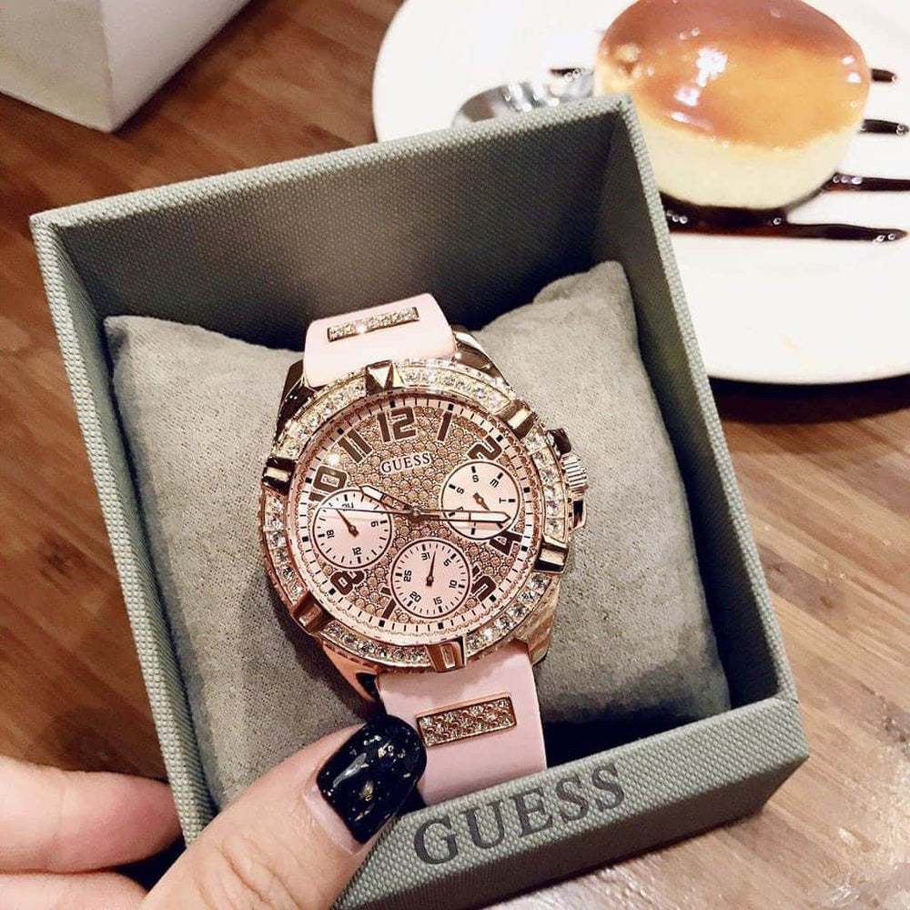 GUESS Women's Pink/Multicolor Stainless Steel Watch | W1160L5 by i-watch