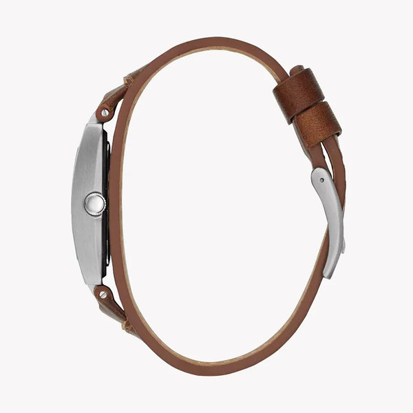 Guess Men's Silver, Brown Leather Watch | W1166g1 by i-watch