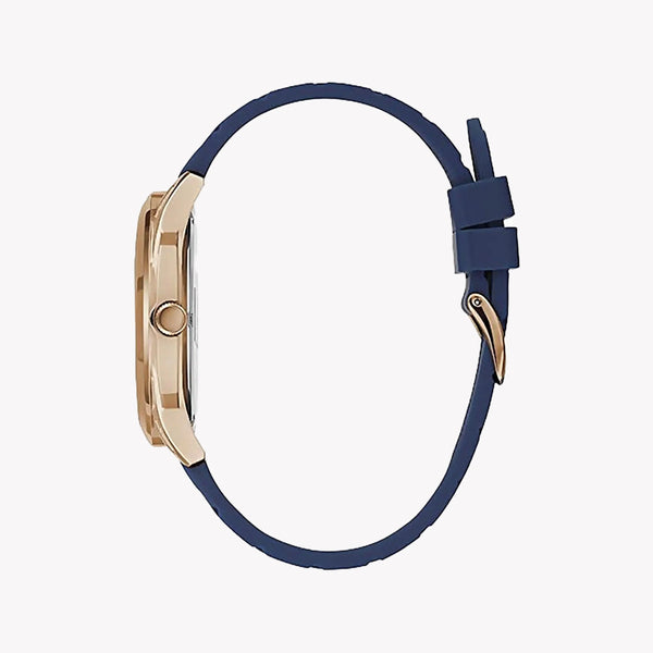Guess Men's Rose Gold & Blue Silicone Watch | W1177g4 by i-watch