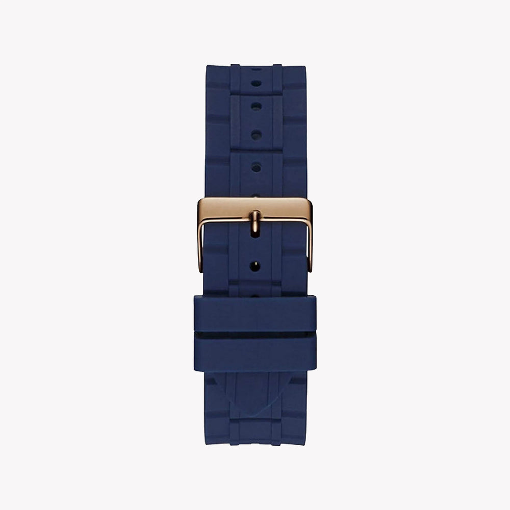 Guess Men's Rose Gold & Blue Silicone Watch | W1177g4 by i-watch
