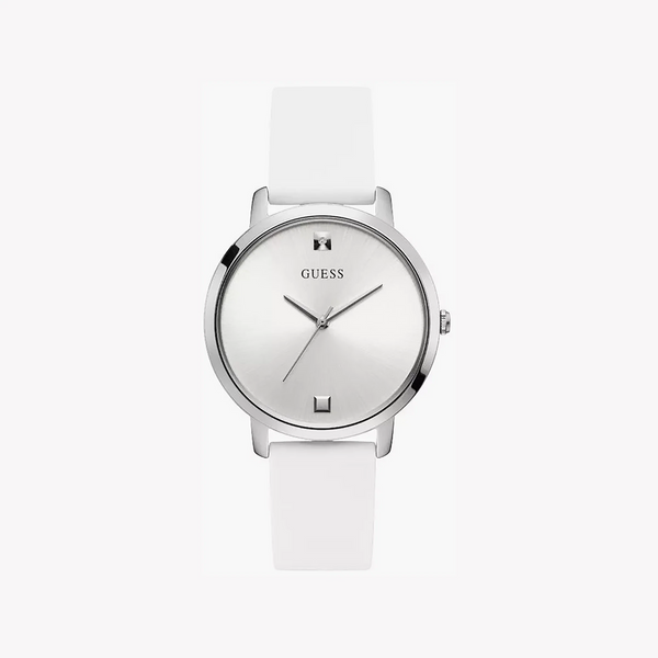 Guess Women's Ss/Silver, Silicone/White | W1210l1 by i-watch