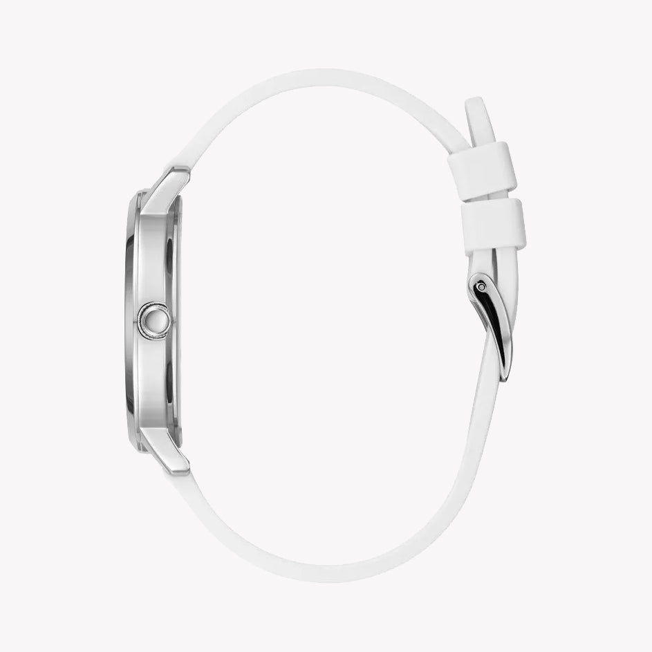 Guess Women's Ss/Silver, Silicone/White | W1210l1
