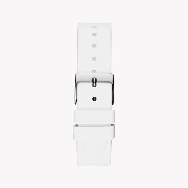 Guess Women's Ss/Silver, Silicone/White | W1210l1 by i-watch