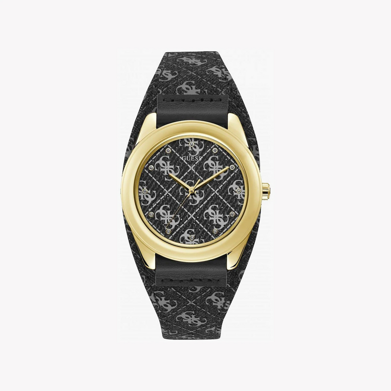 Guess Women's Gold/Black, Leather/Steel | W1278l2 by i-watch