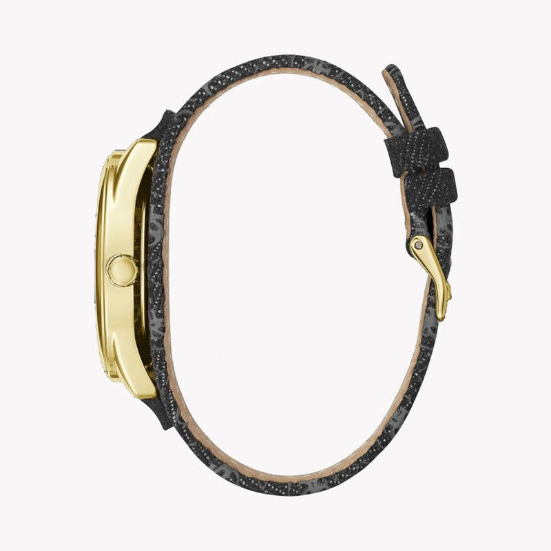 Guess Women's Gold/Black, Leather/Steel | W1278l2 by i-watch