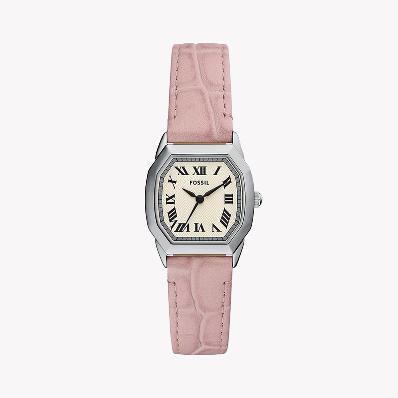 FOSSIL Women's Pink Leather Watch, Beige Dial | ES5406 by i-watch